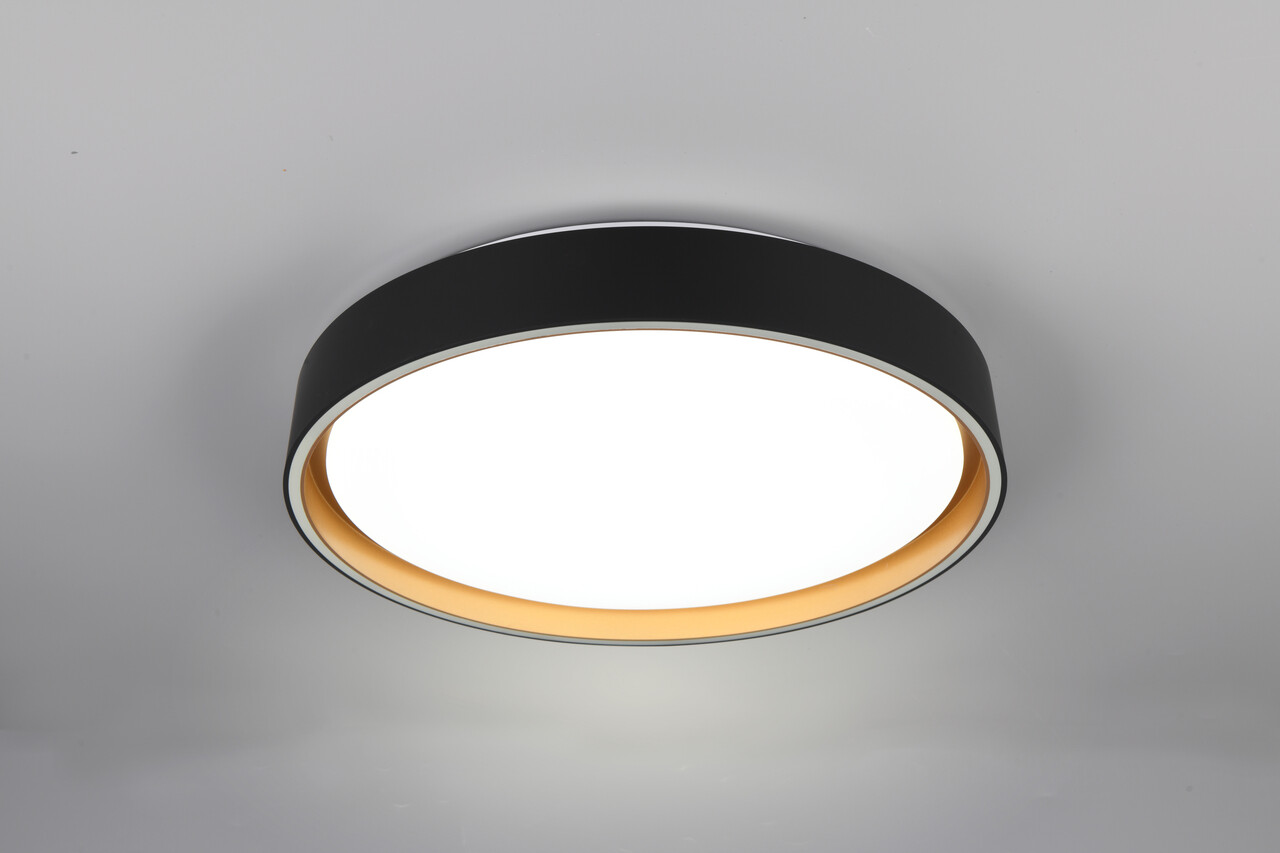 Plafoniera Felis, RL, 40x7.5 cm, 24W, 1x SMD, plastic, negru/auriu - imagine 7